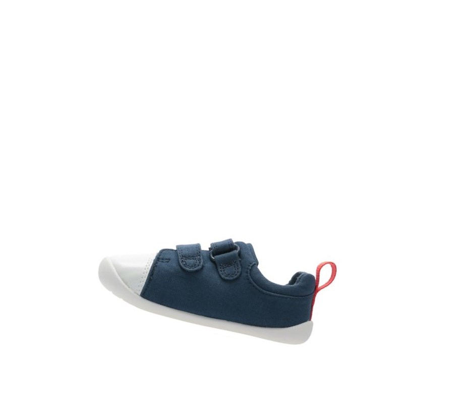 Clarks Roamer Craft Canvas Textil Wanderschuhe Mädchen Navy | BFJY49507