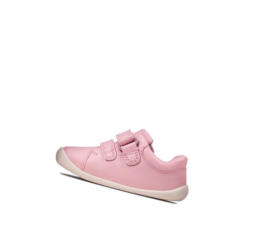 Clarks Roamer Craft Leder Wanderschuhe Jungen Rosa | JBKD18347