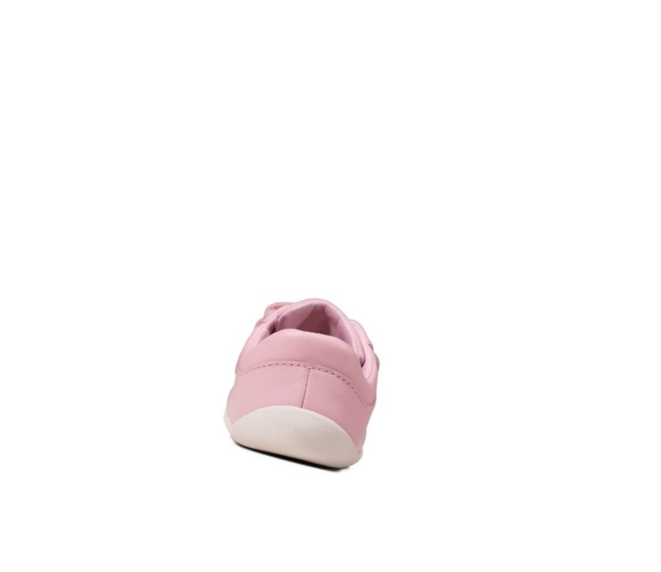 Clarks Roamer Craft Leder Wanderschuhe Jungen Rosa | JBKD18347