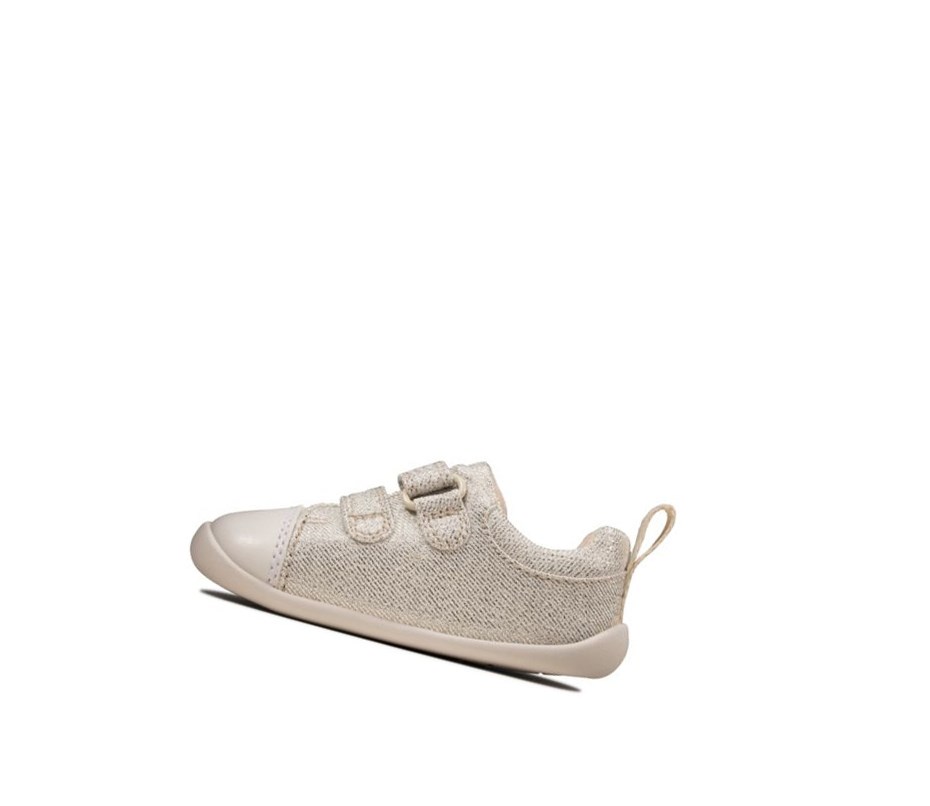 Clarks Roamer Craft Leder Wanderschuhe Mädchen Silber | DBUC35824