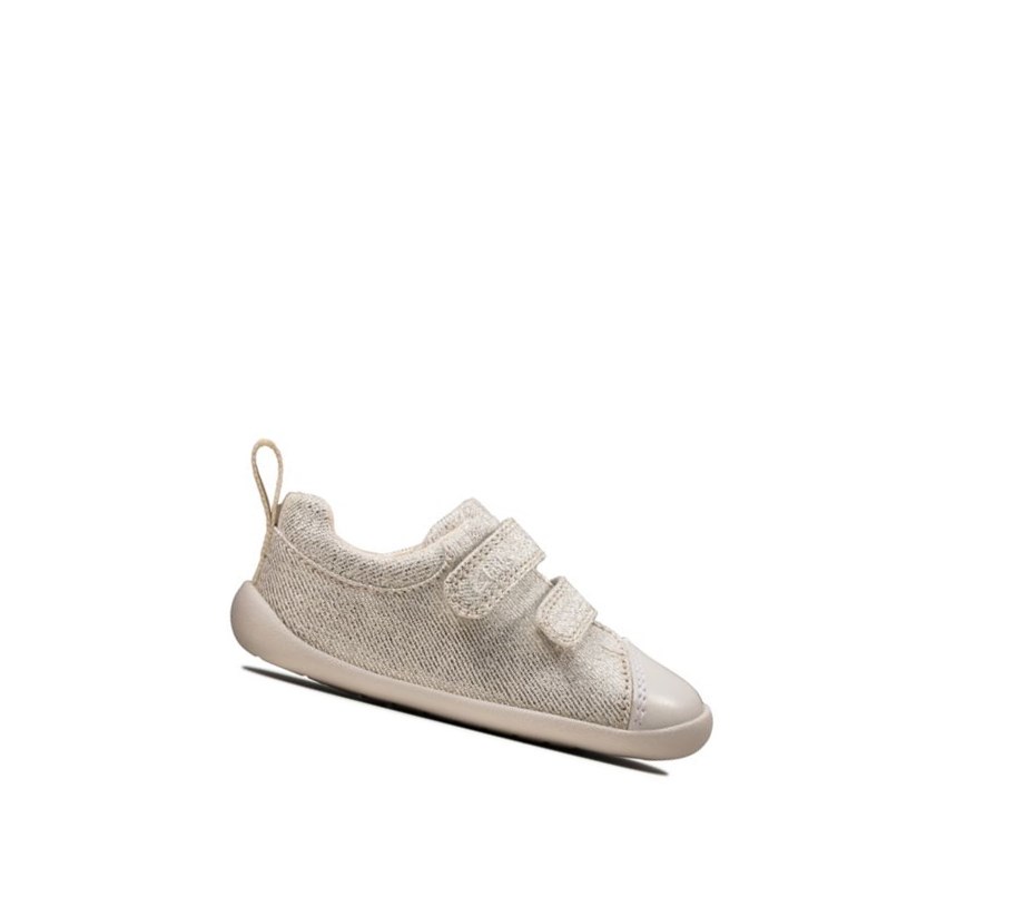Clarks Roamer Craft Leder Wanderschuhe Mädchen Silber | DBUC35824