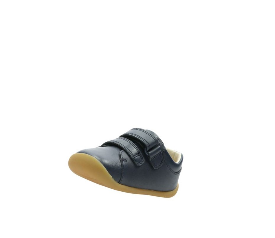 Clarks Roamer Craft Leder Wanderschuhe Mädchen Navy | VCYR48713