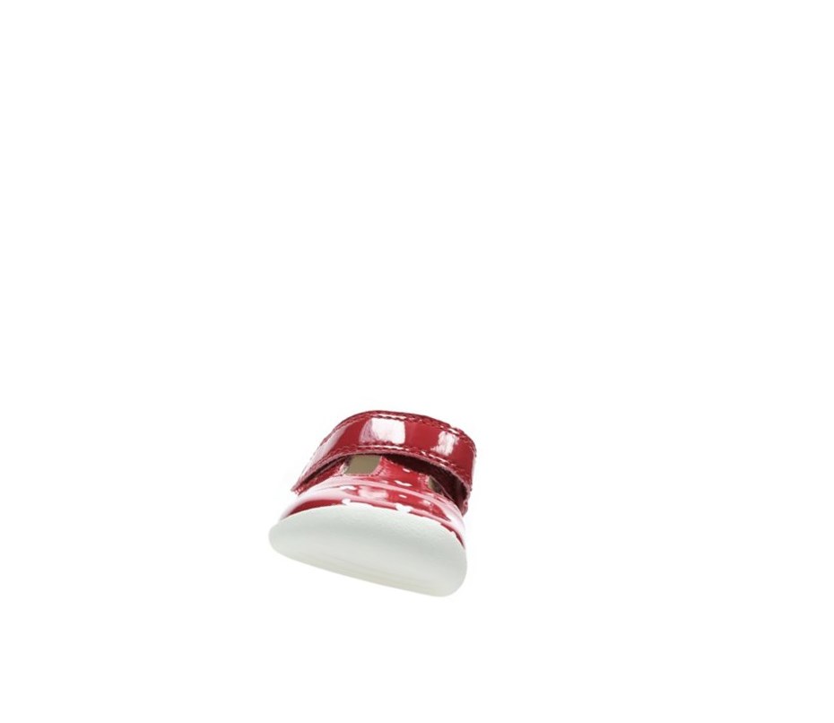 Clarks Roamer Polka T-bar Synthetik Freizeitschuhe Jungen Rot | CKPD29503