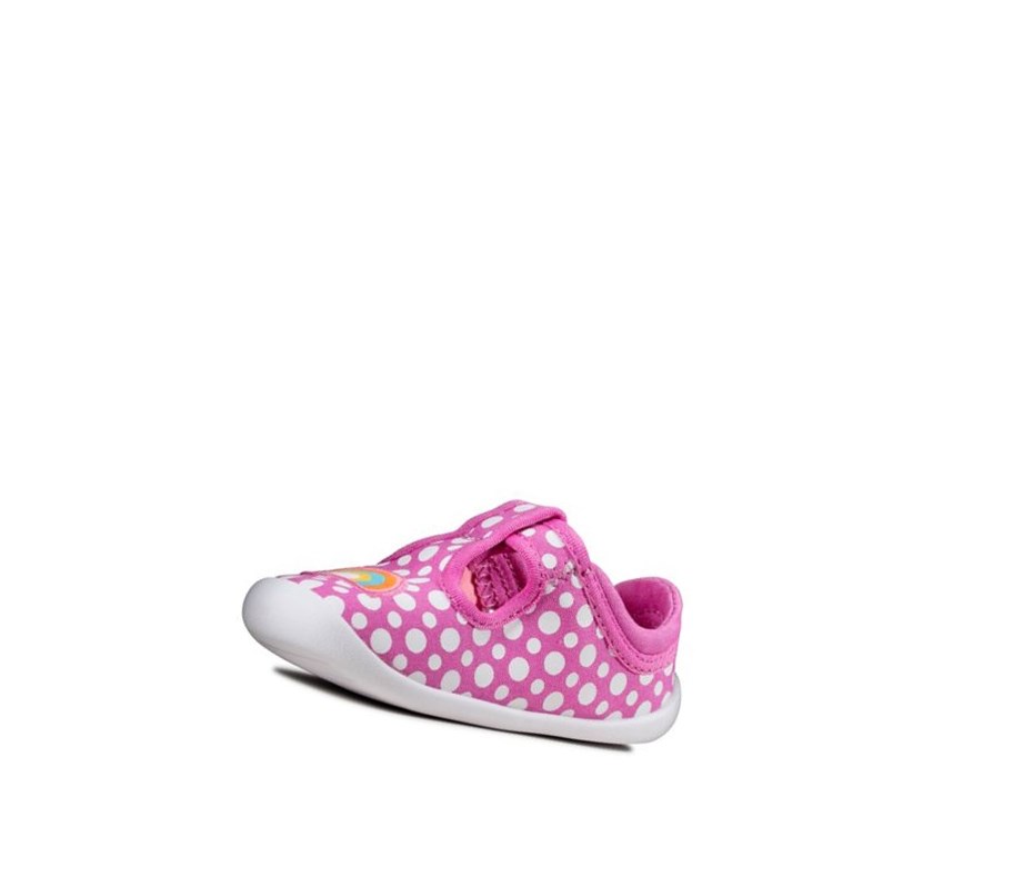Clarks Roamer Sun T-bar Freizeitschuhe Jungen Rosa | GYZJ54386