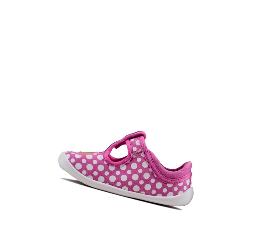 Clarks Roamer Sun T-bar Freizeitschuhe Jungen Rosa | LKAN85241