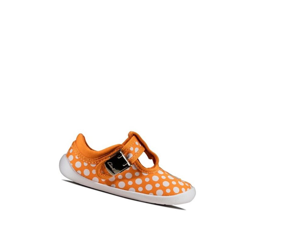 Clarks Roamer Sun T-bar Freizeitschuhe Jungen Orange | NLJO37289
