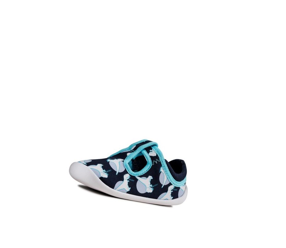 Clarks Roamer Sun T-bar Freizeitschuhe Jungen Navy | XTGL46713
