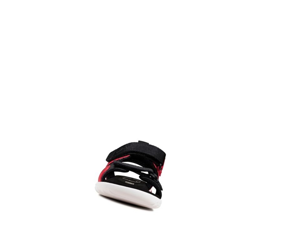 Clarks Rocco Tide Leder Lässige Sandalen Jungen Rot | GPIS82516