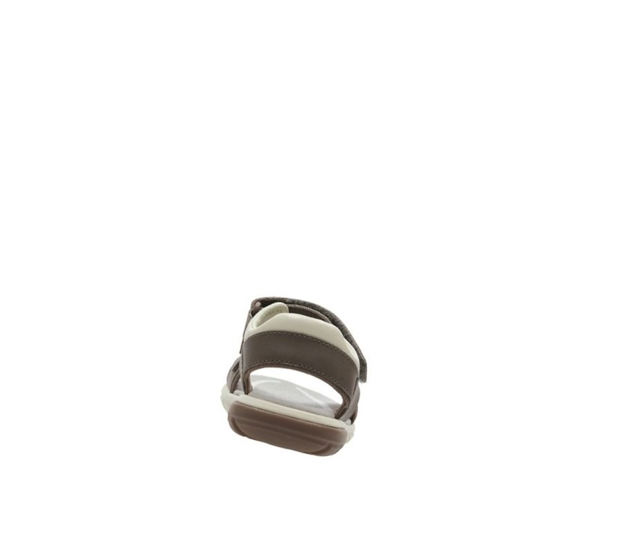 Clarks Rocco Wave Leder Lässige Sandalen Jungen Dunkelbraun | YMGZ97320
