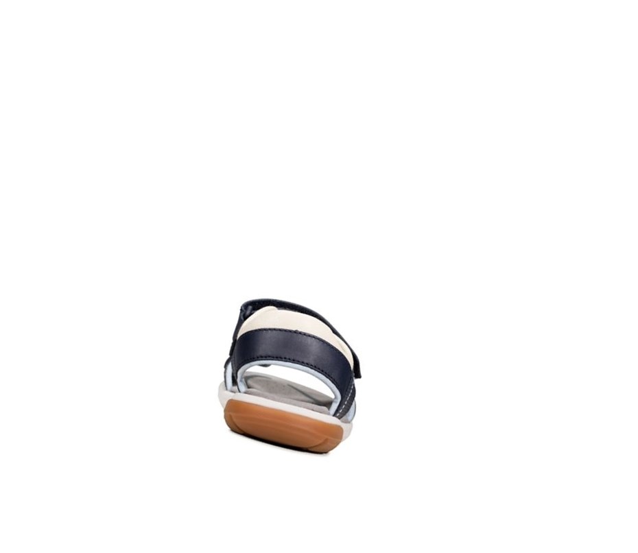 Clarks Rocco Wave Textil Lässige Sandalen Jungen Navy | RYIP51306