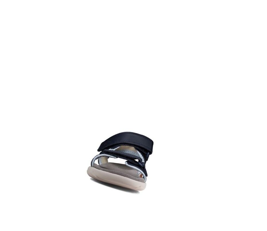 Clarks Rocco Wave Textil Lässige Sandalen Jungen Navy | SQVK26701