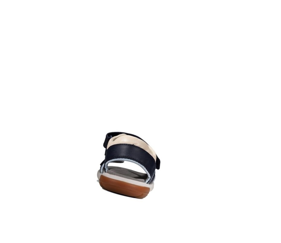 Clarks Rocco Wave Textil Lässige Sandalen Jungen Navy | SQVK26701