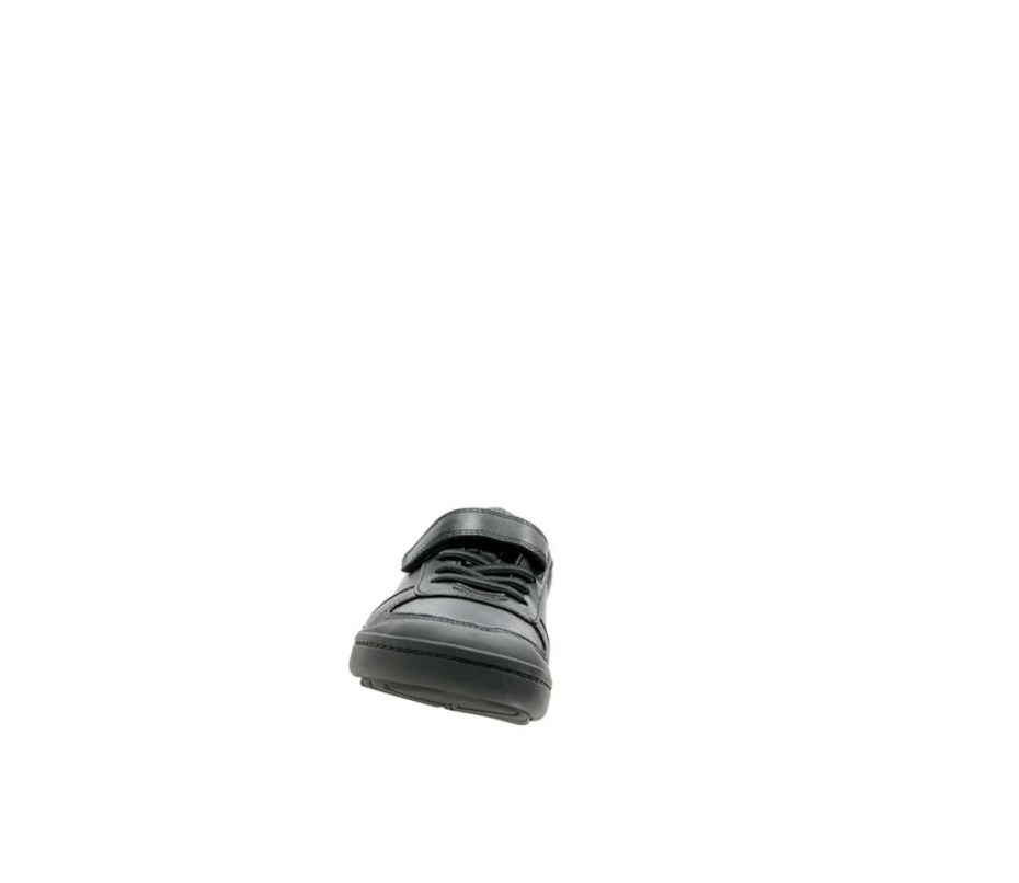 Clarks Rock Verve Leder Schulschuhe Mädchen Schwarz | ZPLB02561