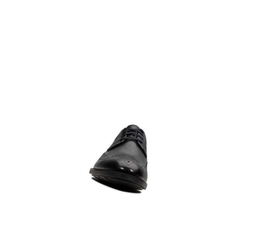 Clarks Ronnie Limit Leder Brogues Herren Schwarz | IXJU14069