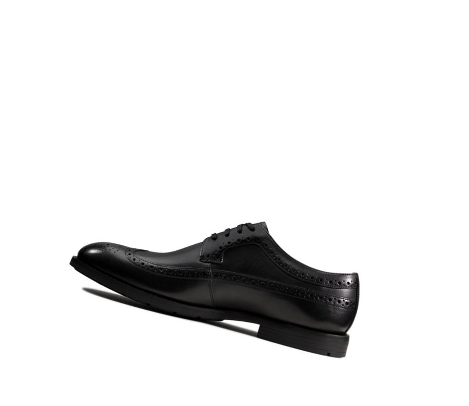 Clarks Ronnie Limit Leder Brogues Herren Schwarz | IXJU14069