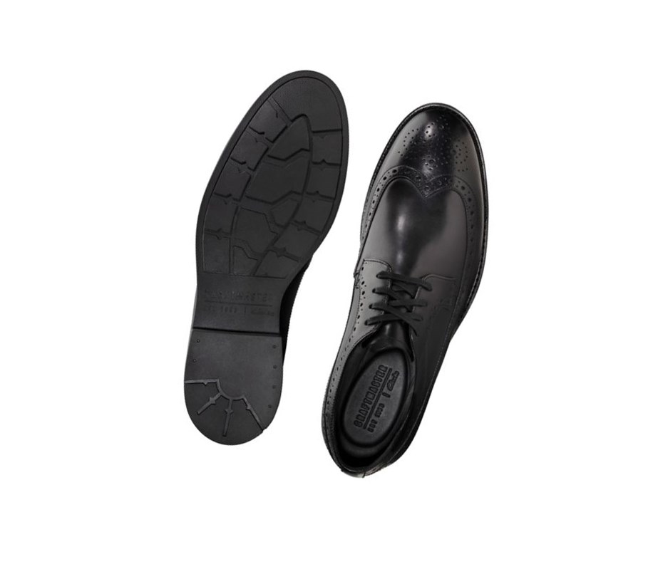 Clarks Ronnie Limit Leder Brogues Herren Schwarz | IXJU14069
