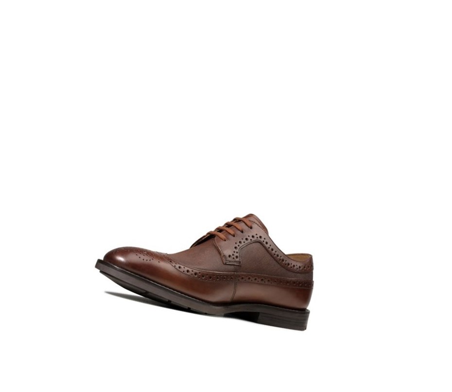 Clarks Ronnie Limit Leder Lederschuhe Herren Dunkelbraun | AIFC80716