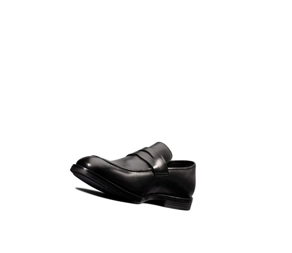 Clarks Ronnie Step Leder Wanderschuhe Herren Schwarz | UYWT05896