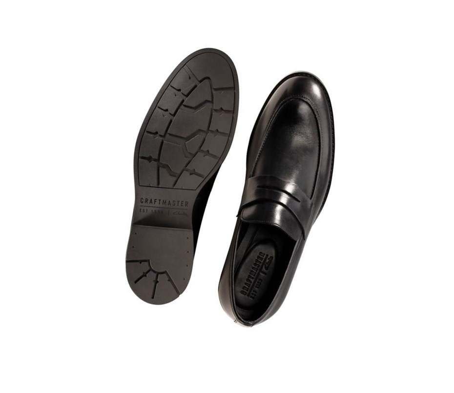 Clarks Ronnie Step Leder Wanderschuhe Herren Schwarz | UYWT05896