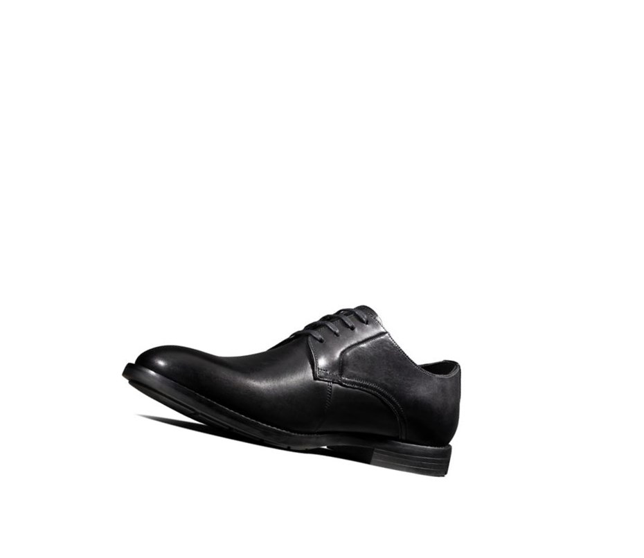 Clarks Ronnie Walk Leder Wanderschuhe Herren Schwarz | OXLN78620