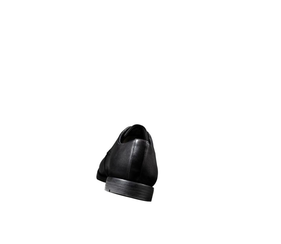 Clarks Ronnie Walk Leder Wanderschuhe Herren Schwarz | OXLN78620