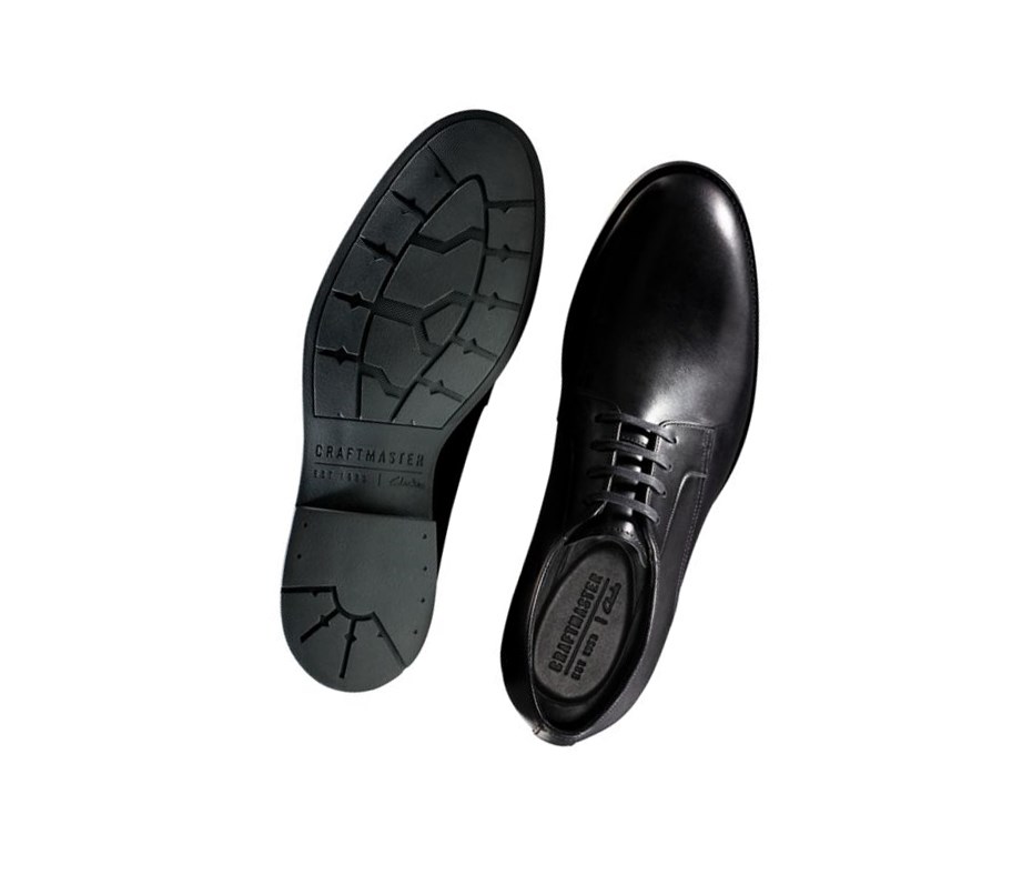 Clarks Ronnie Walk Leder Wanderschuhe Herren Schwarz | OXLN78620