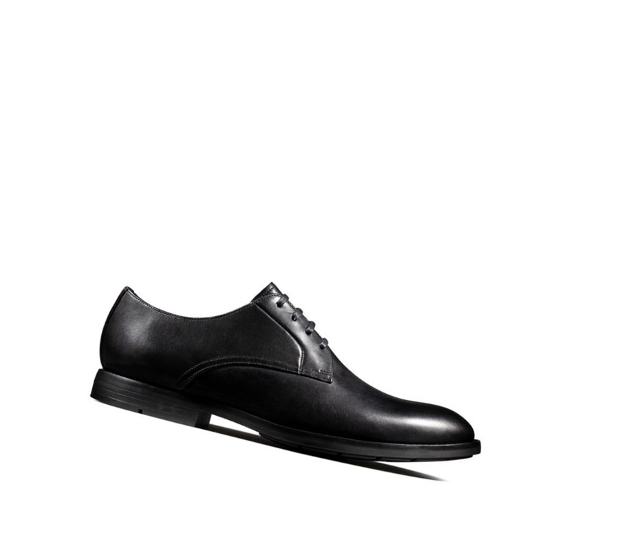 Clarks Ronnie Walk Leder Wanderschuhe Herren Schwarz | OXLN78620