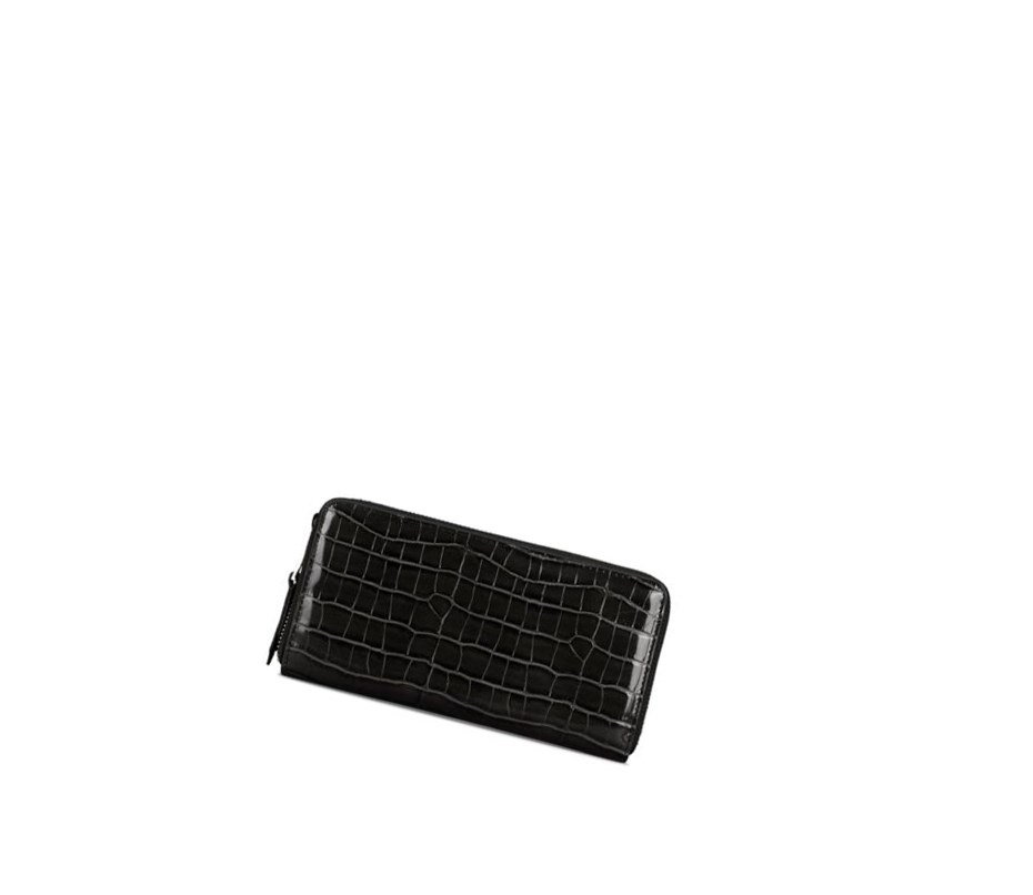 Clarks Roslyn Kate Croc Synthetik Geldbörse Damen Schwarz | OXRM75916