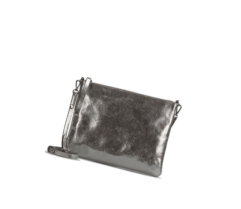 Clarks Roslyn Lily Leather Bags Damen Silber | INZB63285