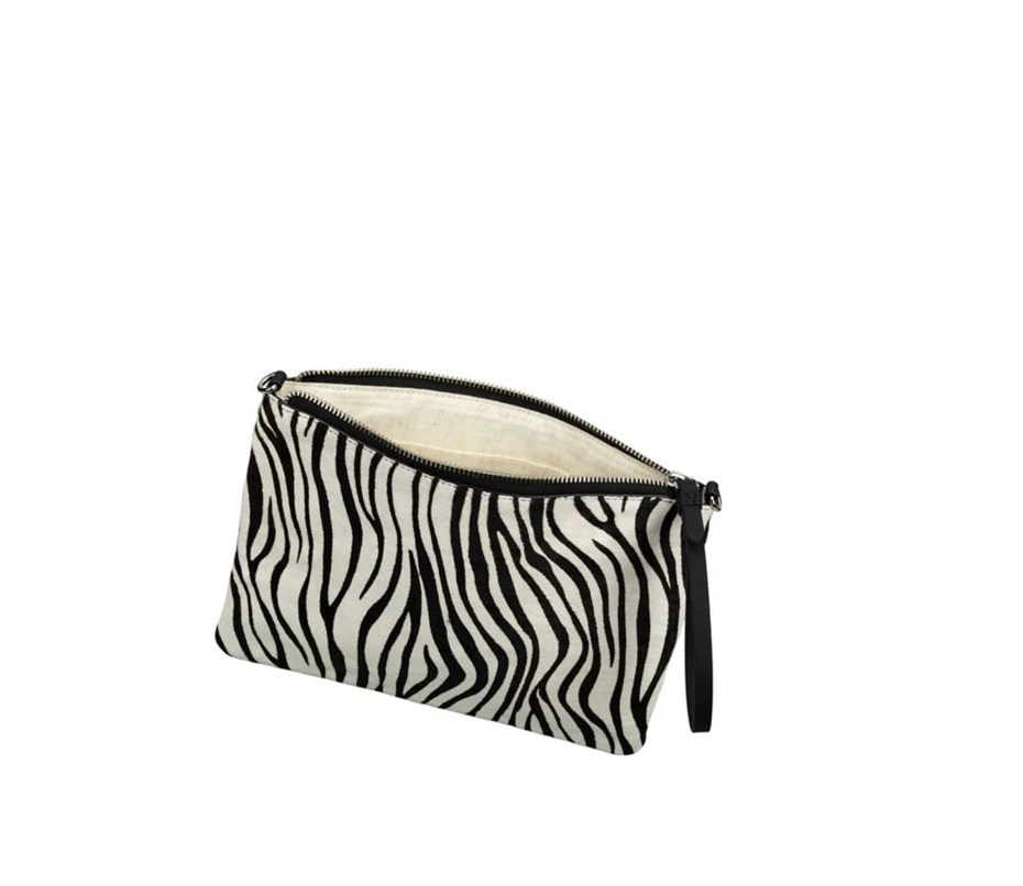 Clarks Roslyn Lily Print Leder crossbody taschen Damen Weiß Schwarz | VHWE75843