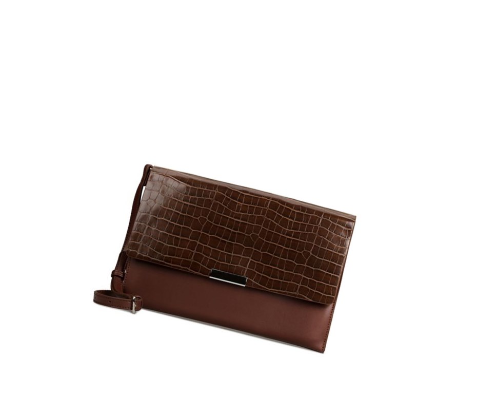 Clarks Roslyn Sky Leather Bags Damen Braun | QHKM60241