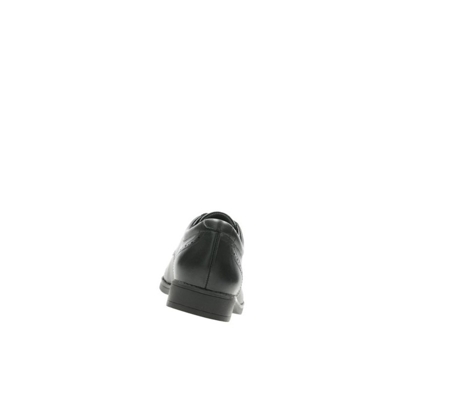 Clarks Sami Walk Leder Schulschuhe Mädchen Schwarz | GWKY45038