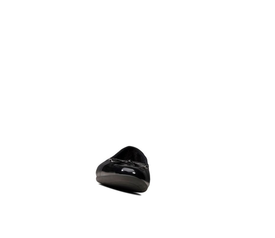 Clarks Scala Bloom Leder Schulschuhe Mädchen Schwarz | VQZC62517