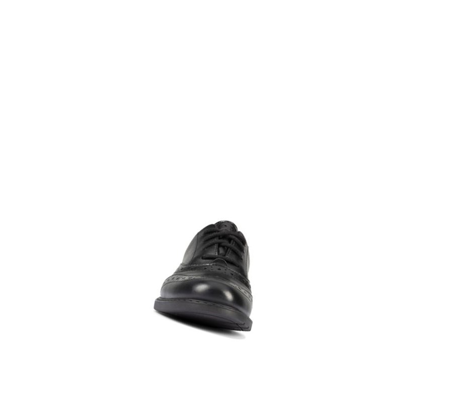 Clarks Scala Leder Schulschuhe Jungen Schwarz | UREL14230