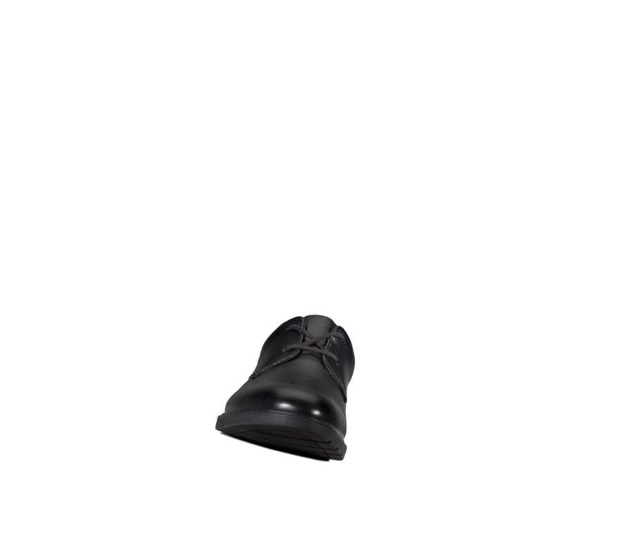 Clarks Scala Loop Leder Schulschuhe Mädchen Schwarz | CGHT18037