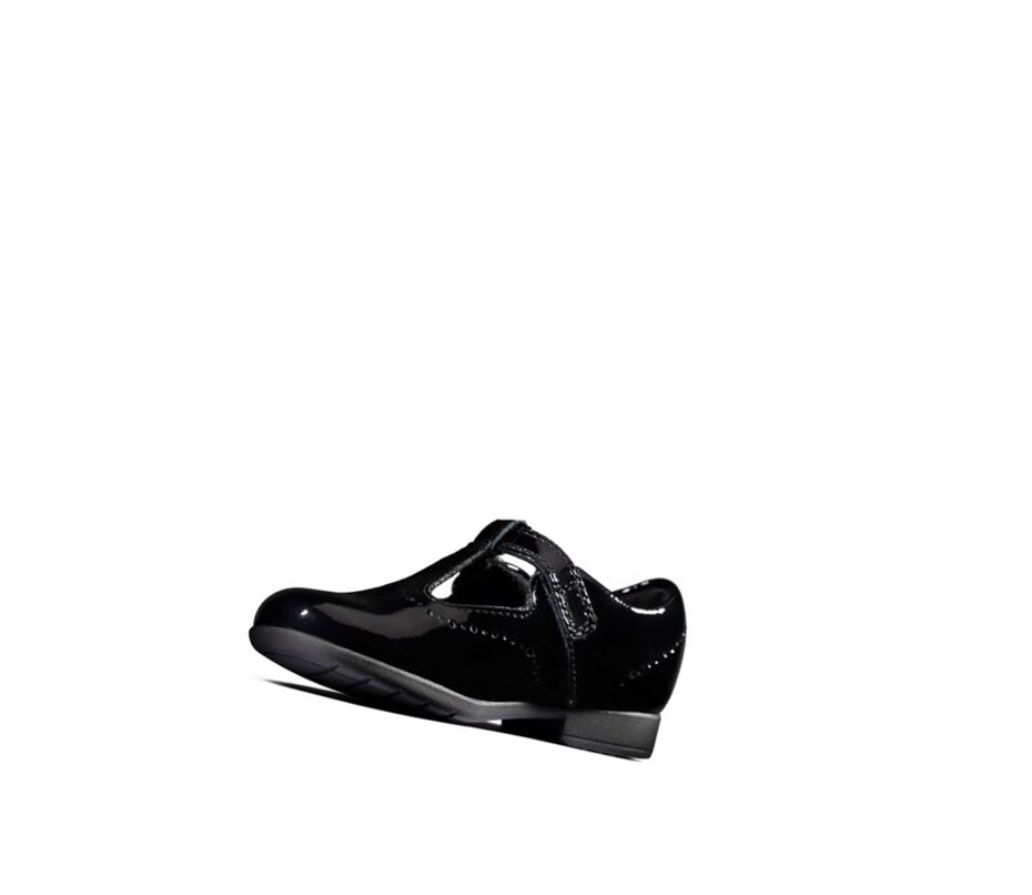 Clarks Scala Seek Lack Freizeitschuhe Mädchen Schwarz | VDCO62957