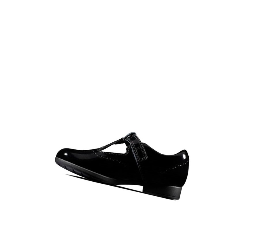 Clarks Scala Seek Lack Freizeitschuhe Mädchen Schwarz | VDCO62957
