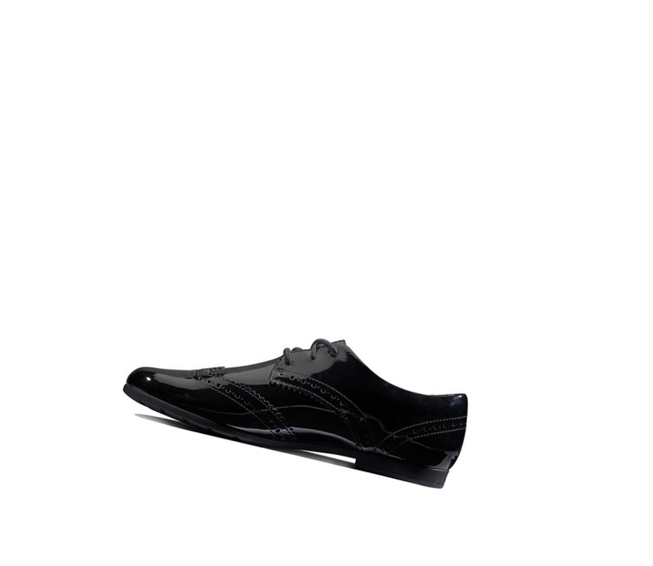 Clarks Scala Spitze Lack Schulschuhe Mädchen Schwarz | RTVM65287