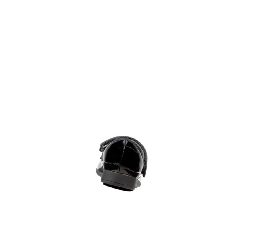 Clarks Scala Tap Lack Textil Schulschuhe Mädchen Schwarz | VJLM14809