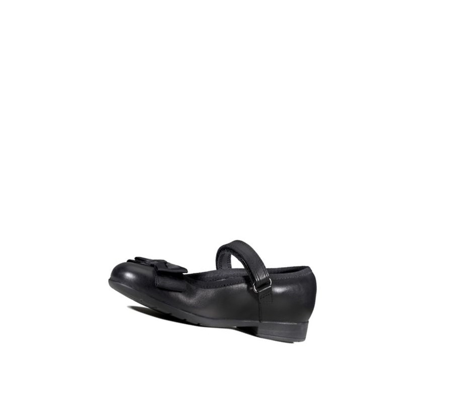 Clarks Scala Tap Leder Schulschuhe Mädchen Schwarz | RTHK61708