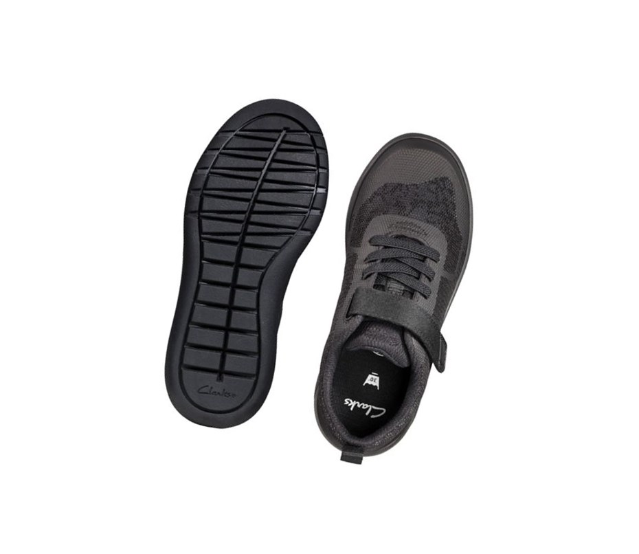 Clarks Scape Bright Schulschuhe Jungen Schwarz | FHAU24605