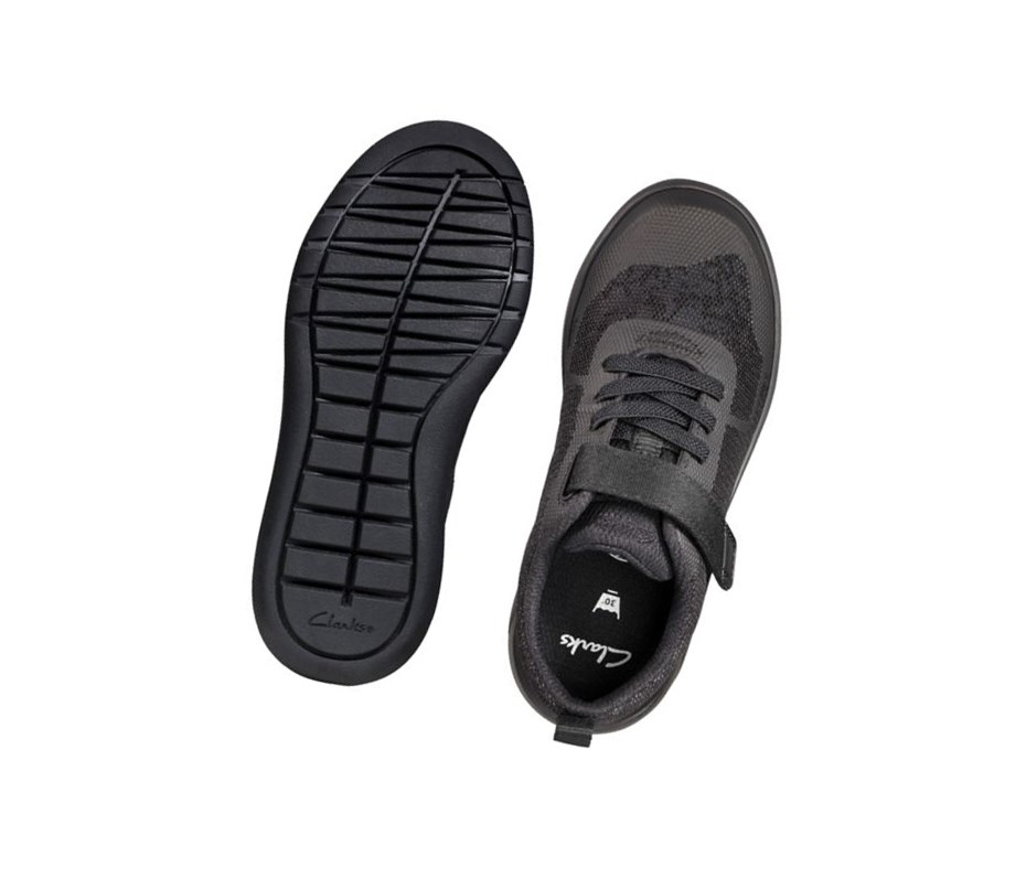 Clarks Scape Bright Schulschuhe Jungen Schwarz | TRIV93462
