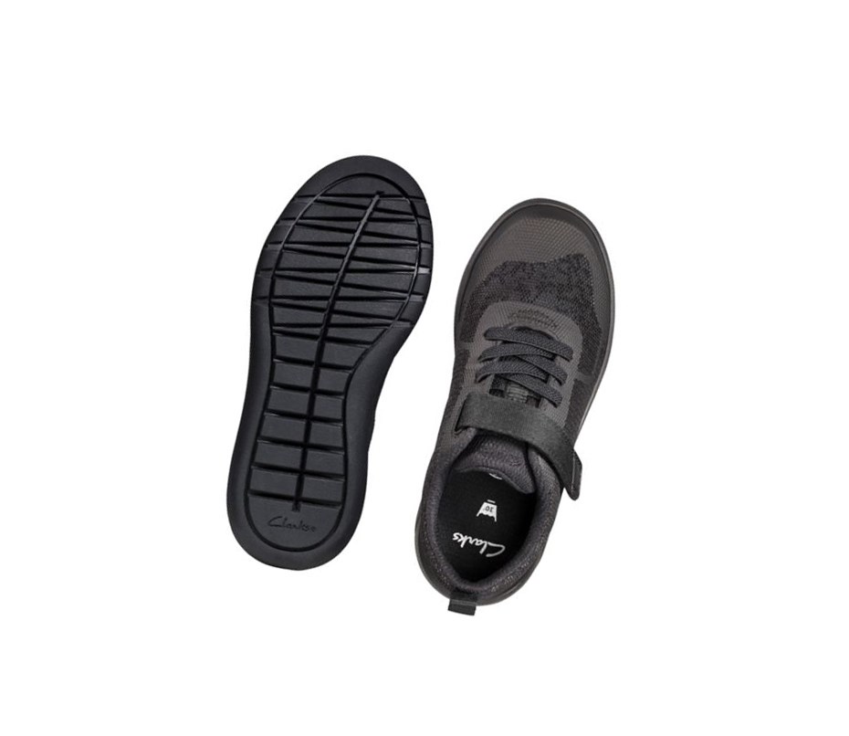 Clarks Scape Bright Schulschuhe Jungen Schwarz | UQWX53684