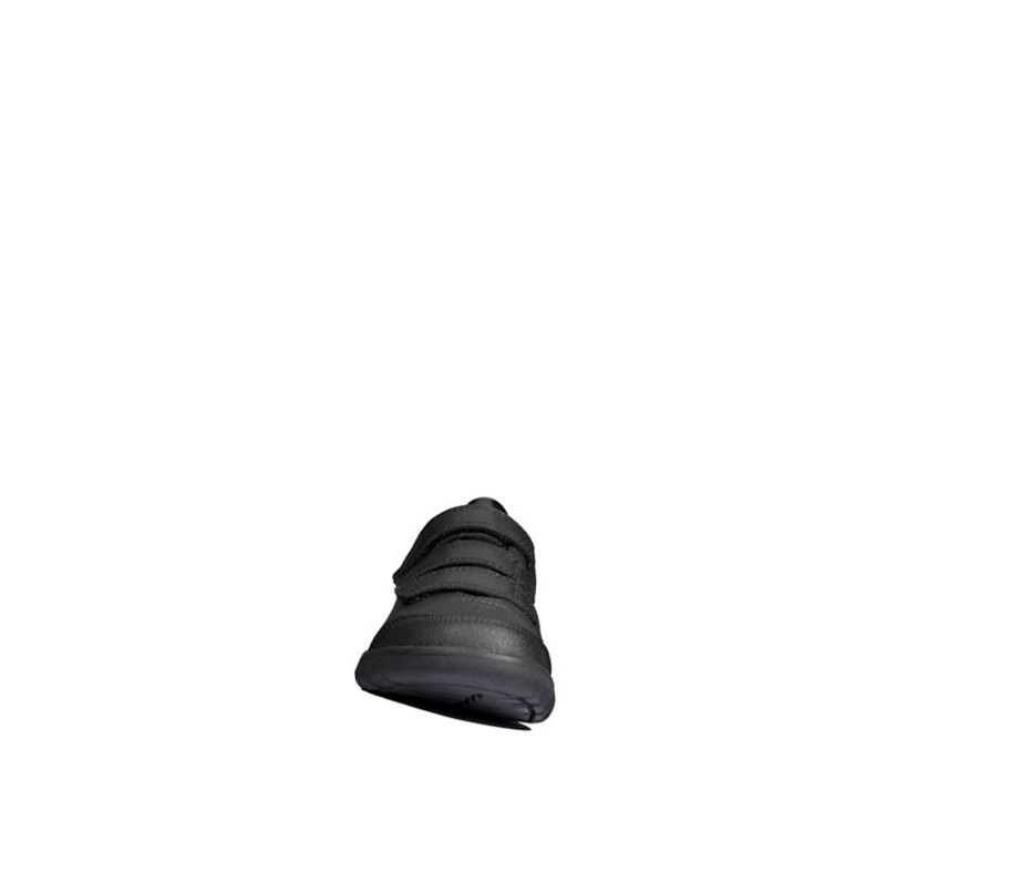 Clarks Scape Sky Leder Schulschuhe Mädchen Schwarz | BAVT89321
