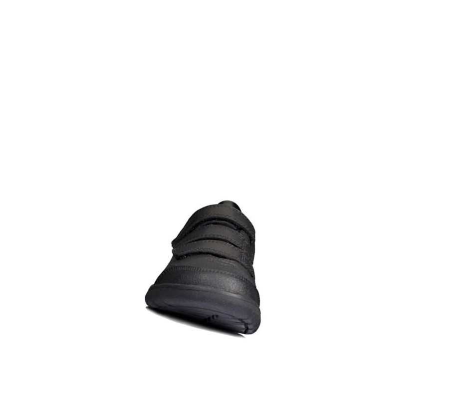 Clarks Scape Sky Leder Schulschuhe Mädchen Schwarz | KGLQ15926