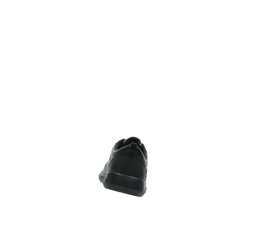 Clarks Scape Street Leder Schulschuhe Jungen Schwarz | FQZN91352