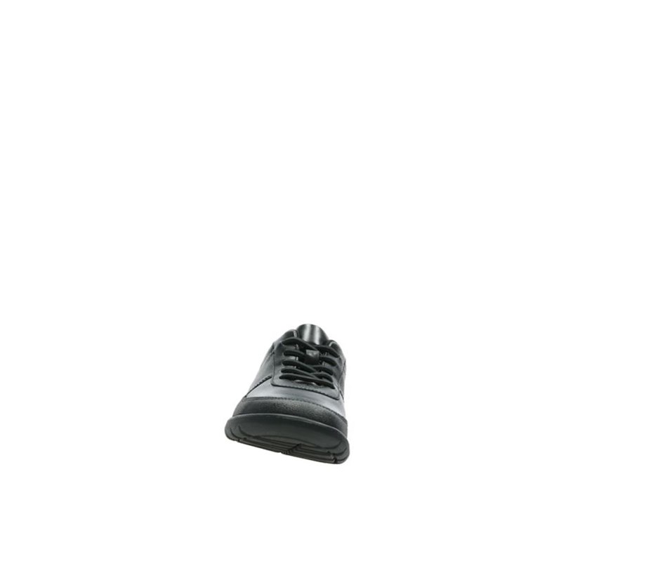 Clarks Scape Street Leder Schulschuhe Mädchen Schwarz | FCPA37495