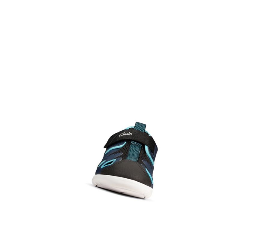 Clarks Scape Surf Synthetik Lässige Sandalen Mädchen Navy | DIVN21640