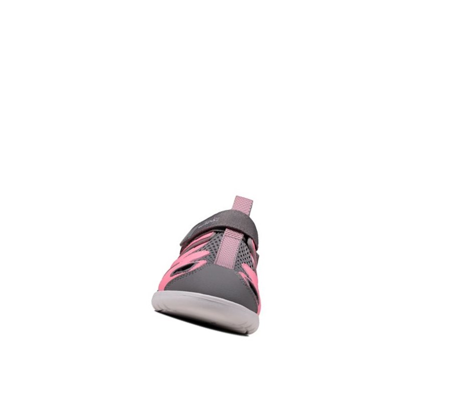Clarks Scape Surf Synthetik Lässige Sandalen Mädchen Rosa | PYVK35786