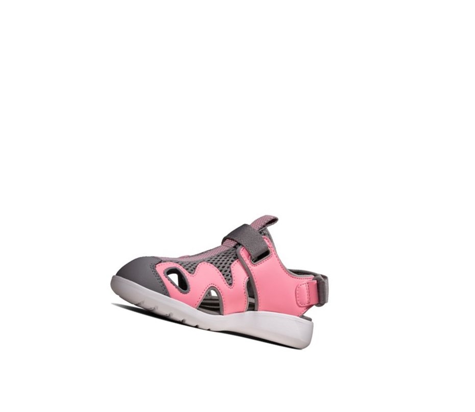 Clarks Scape Surf Synthetik Lässige Sandalen Mädchen Rosa | PYVK35786